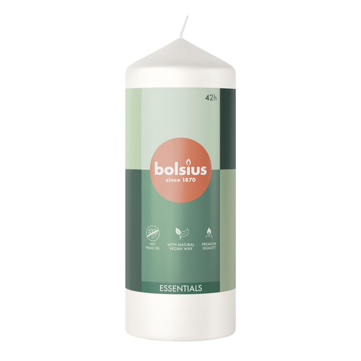 Vela de pilar Bolsius 150 58 blanco turbio