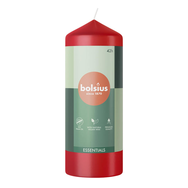 Vela pilar Bolsius 150 58 rojo delicado