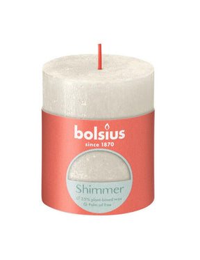 Vela pilar rústica Bolsius 80 68 marfil
