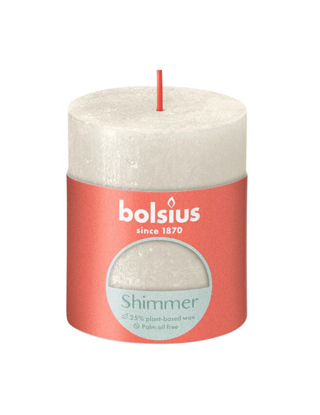 Vela pilar rústica Bolsius 80 68 marfil