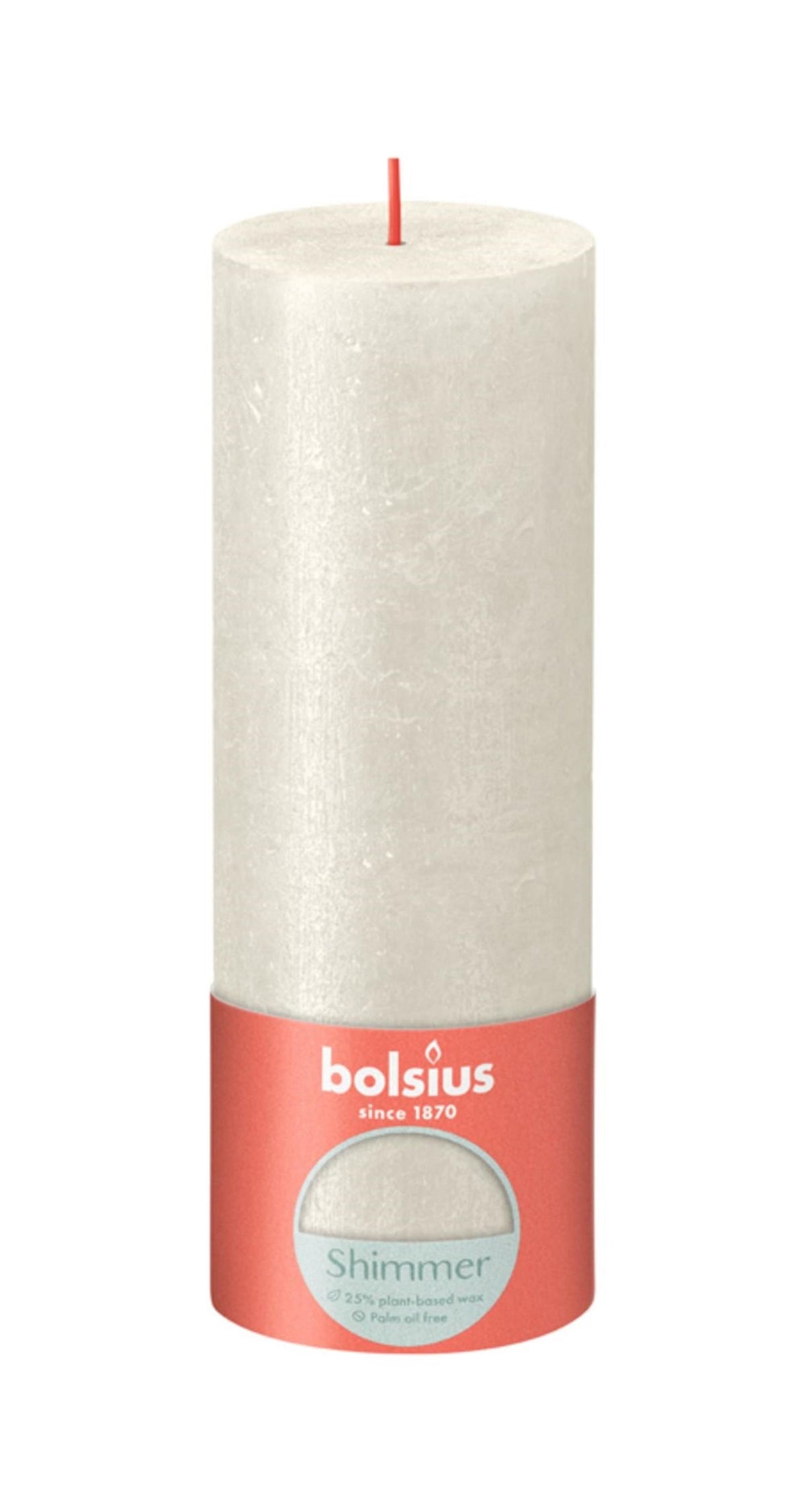 Vela rústica Bolsius 190 68 marfil