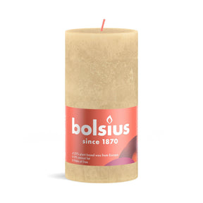 Vela pilar Bolsius 100 50 rústico beige avena - beige avena
