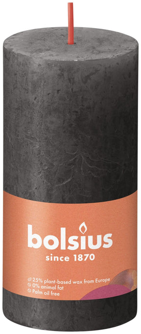 Vela pilar rústica Bolsius 100 50 gris