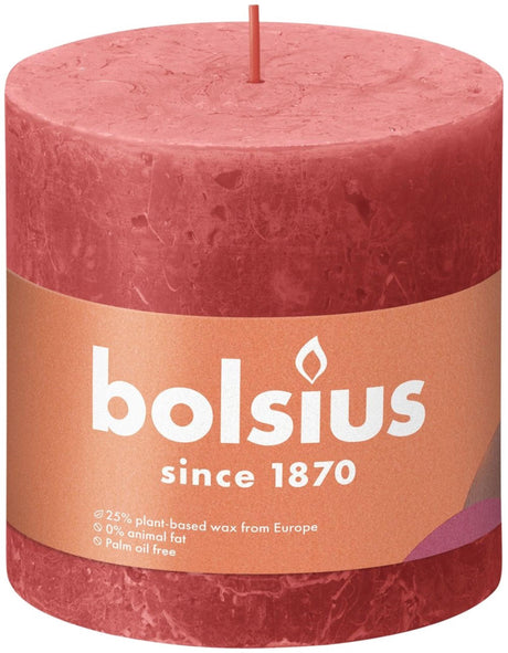 Bolsius colección brillo vela rústica pilar 100 100 rosa flor - rosa flor