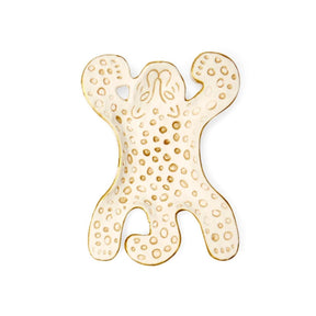 Kikkerland cuenco decorativo leopardo blanco 13 cm | 16 piezas