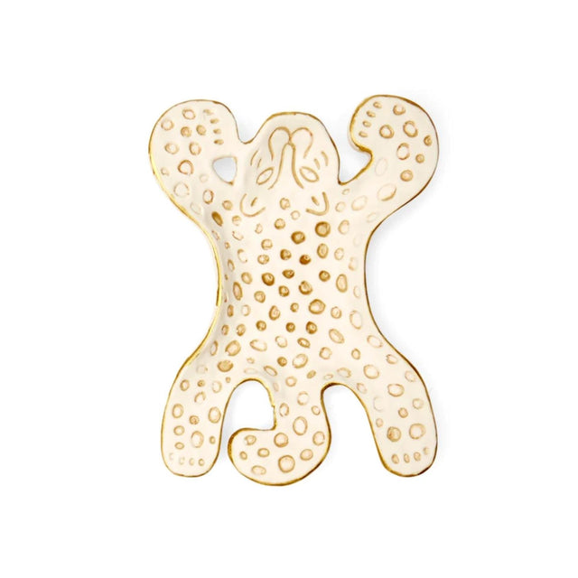 Kikkerland cuenco decorativo leopardo blanco 13 cm | 16 piezas