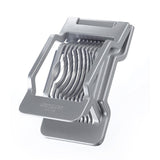 Westmark Cortador de huevos para rodajas redondas y ovaladas, alambres de corte de acero inoxidable tensados individualmente, acero inoxidable de aluminio, justus, gris, 10402260