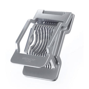 Westmark Cortador de huevos para rodajas redondas y ovaladas, alambres de corte de acero inoxidable tensados individualmente, acero inoxidable de aluminio, justus, gris, 10402260