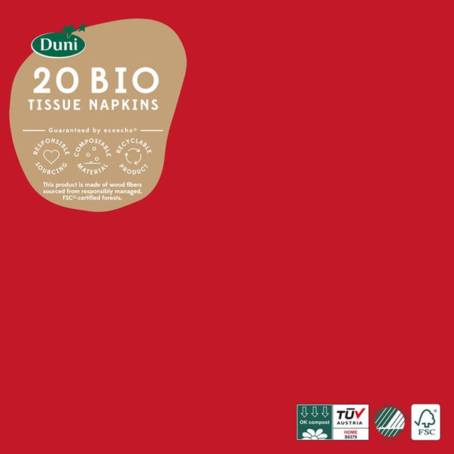 Servilletas Duni 33x33 rojo brillante