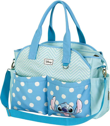 Charactermania - Disney - Lilo y Stitch - bolso para bebé - práctica bolsa de pañales para el cochecito - azul