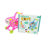 Carro de compras Aro con 12 tipos de comestibles. rosa o azul