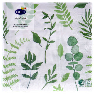 Servilletas Duni verde 33x33 cm | 12 piezas