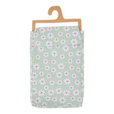 Daisy flowers tafelloper groen 50x140 cm | 3 stuks