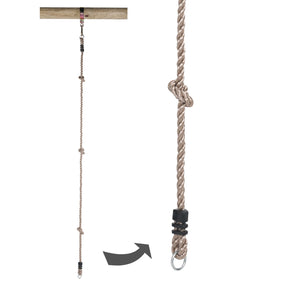 Cuerda de escalada con 2 anillos, 190 cm
