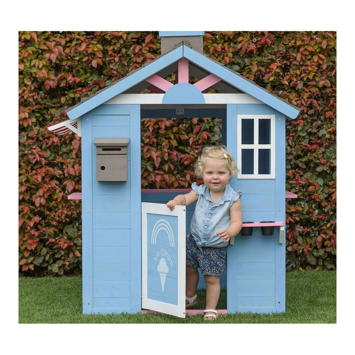 Swinging Wooden Playhouse IceCream