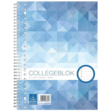 Bloque de lectura ecolabel 23r a4 rayado 22x29,5cm paquete de 5 piezas
