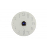 Reloj Nexttime 2472 cristal espejo, ø43 cm, pared, blanco