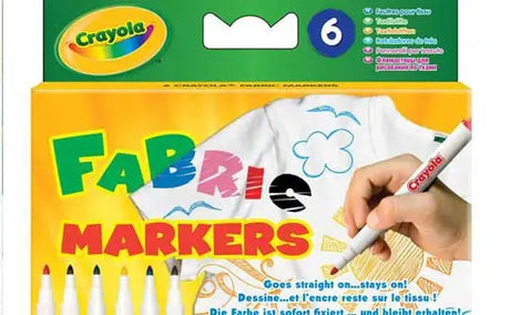 Crayola - 6 rotuladores para tela