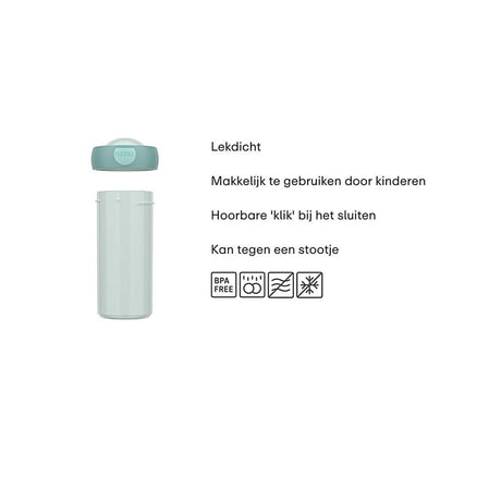 Mepal vaso escolar campus 300ml - rosa frío