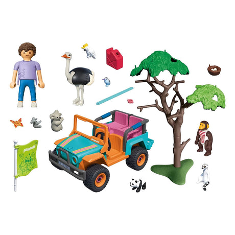 Playmobil animales amigos vehículo todoterreno colorido - 71855