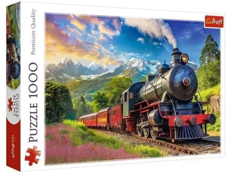 Trefl puzzle viaje en tren - 1000 piezas - juguetes educativos de cartón.