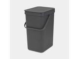 Brabantia sort go contenedor de basura - 12 litros - gris oscuro