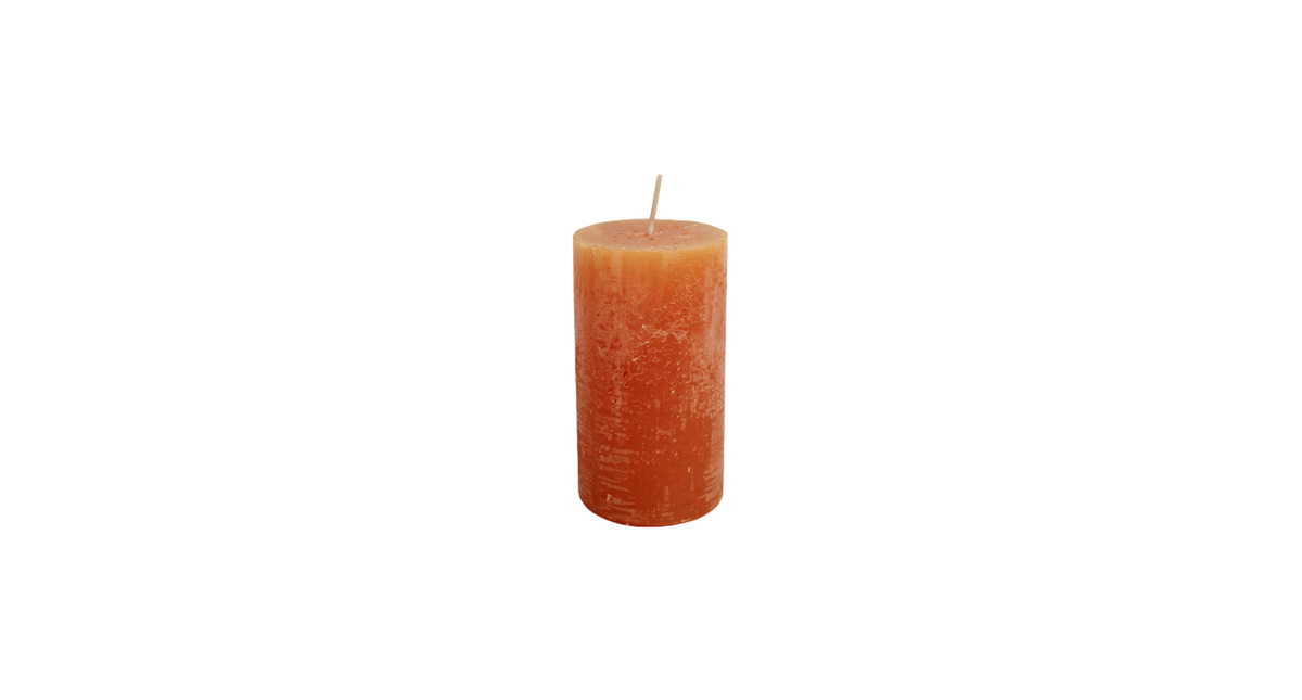 Kaars rustiek 110 60mm saffron