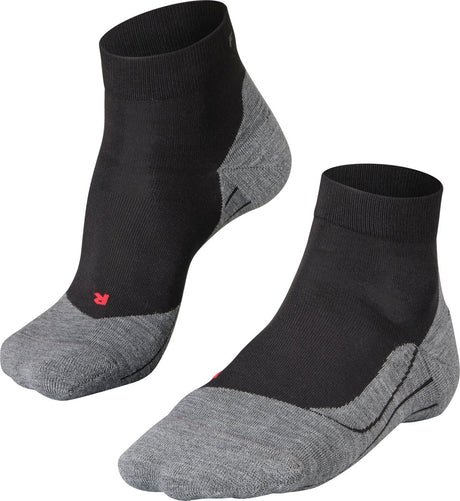 Falke ru4 calcetines cortos para correr de material funcional de algodón anti-ampollas hombres negro - talla 44-45