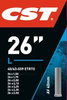 Tubo interno CST AV13 26 pulgadas 40 62-559 AV 40 mm 071301