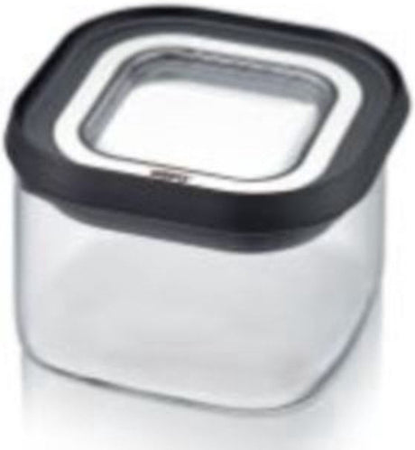 Recipiente de almacenamiento Gefu para despensa – 400 ml – vidrio de borosilicato – apilable herméticamente
