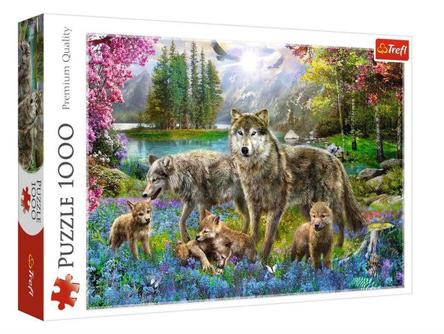 Puzzle 1000 piezas - encuentro de lobos