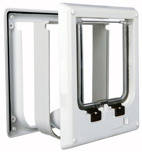 Trixie Puerta para gatos electromagnética de 4 vías blanca