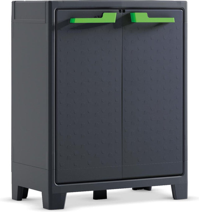 Mueble bajo Keter Moby - 2 estantes - 80x44x100 cm - antracita -