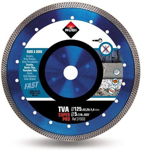 Rubi tva superpro - disco de diamante - 125mm - filo turbo viper - para corte en seco