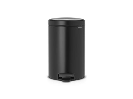 Brabantia cubo de basura newicon - 12 litros - negro mate