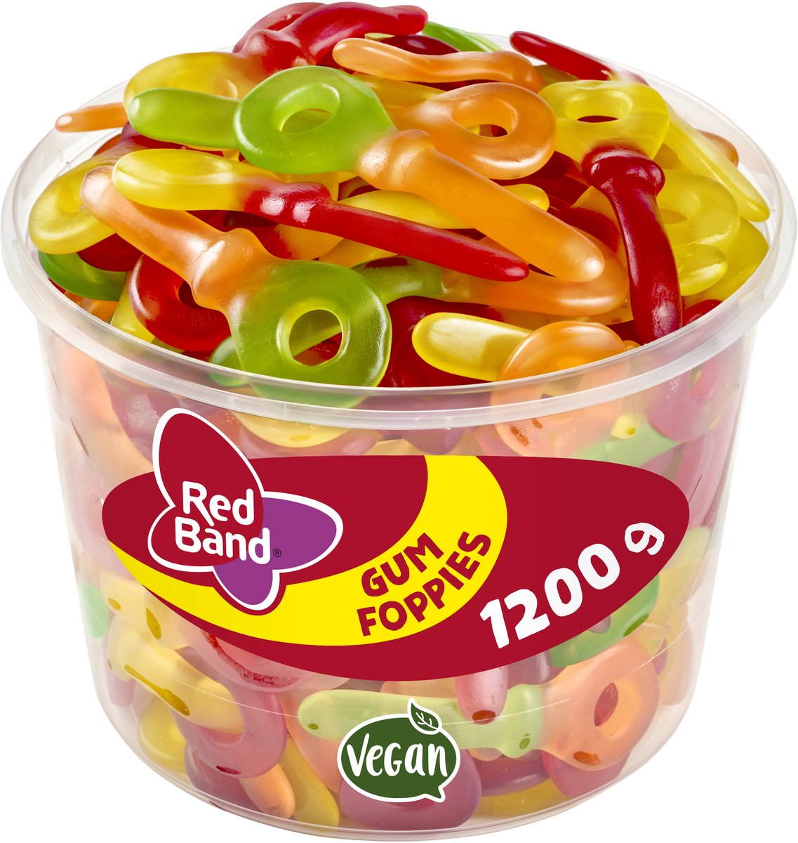 Foppies de chicle banda roja - llaves de caramelo - pret fun - silo 100uds