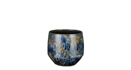 Mica decorations harris bloempot - 20x20x18 cm - keramiek - blauw