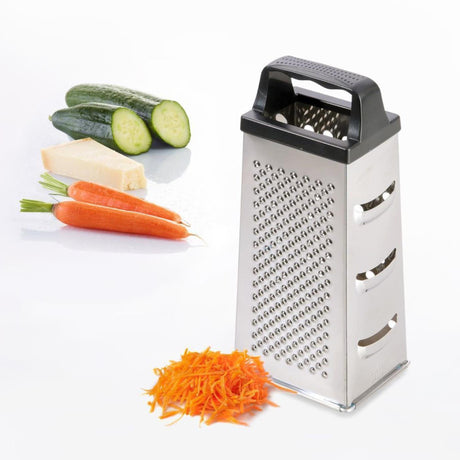 Rallador de verduras Westmark con 4 superficies para cortar y rallar, altura: 15,7 cm, plástico de acero inoxidable, negro plateado, 11422270
