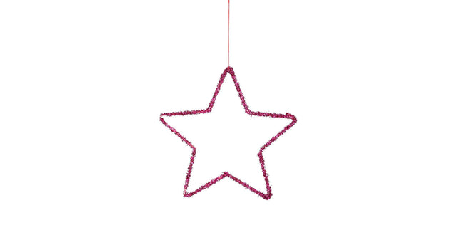 Ornament ster fuchsia - d25cm