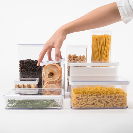 Cajas de conservación de alimentos Rotho loft - con junta de silicona blanca - caja para quesos de 2,25 litros - transparente