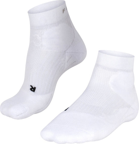 Falke te2 calcetines cortos de tenis de material funcional de algodón anti-ampollas hombres blanco - talla 46-48