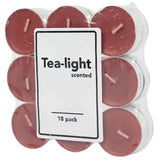 Velas de té perfumadas manzana canela 4 cm juego de 18 piezas