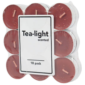 Velas de té perfumadas manzana canela 4 cm juego de 18 piezas
