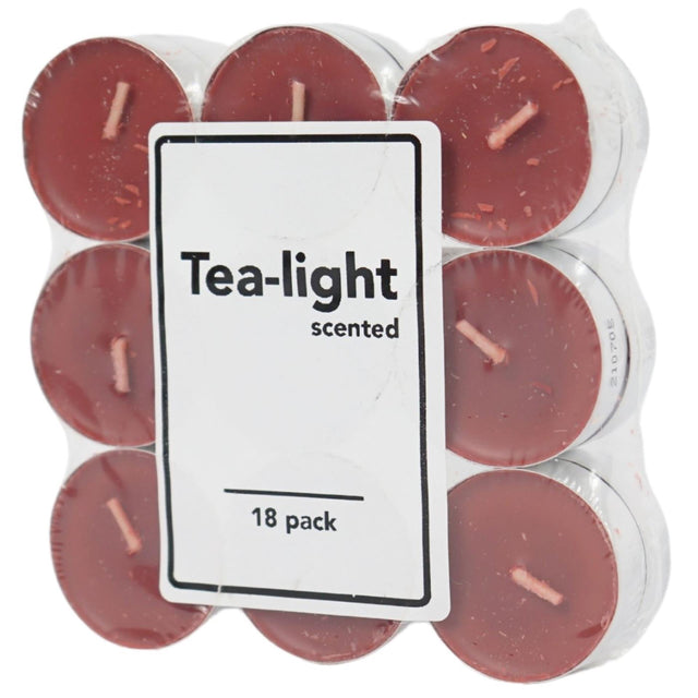 Velas de té perfumadas manzana canela 4 cm juego de 18 piezas