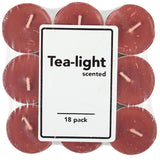 Velas de té perfumadas manzana canela 4 cm juego de 18 piezas