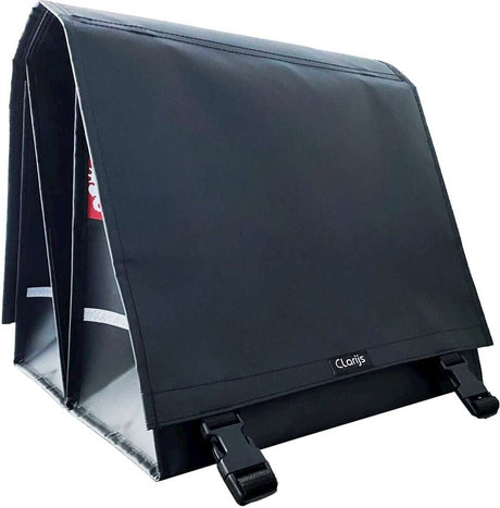 Bolsa para bicicleta Clarijs doble XL PVC 46L con recorte negro mate
