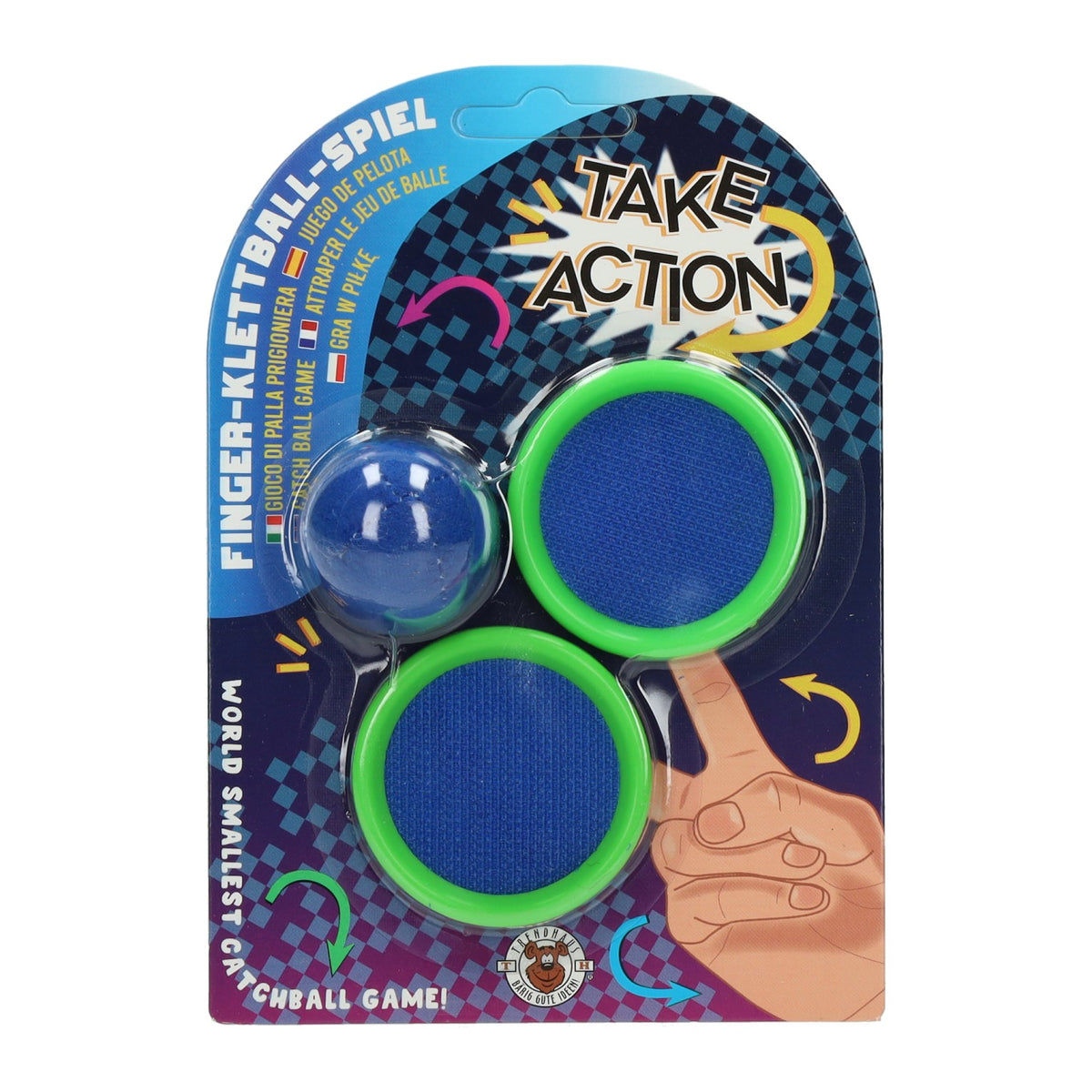Juego de lanzar y tirar con los dedos con velcro