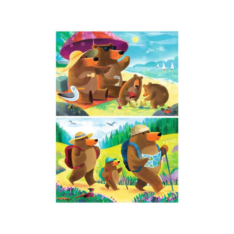 Ravensburger puzzle osito vacaciones familiares 2x24 piezas