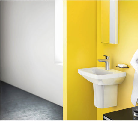 Hansgrohe Logis - grifo monomando para lavabo - funcionamiento con una sola palanca - arranque en frío y ahorro de energía - sin desagüe - 100 mm - cromado