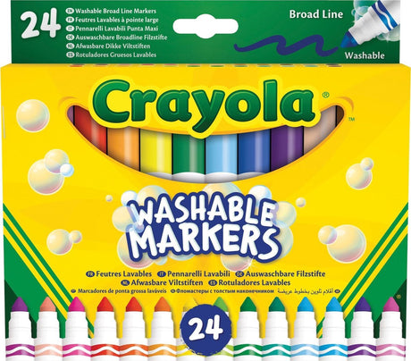 Crayola - rotuladores - 24 rotuladores lavables para niños - punta fina